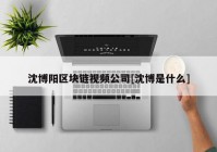 沈博阳区块链视频公司[沈博是什么]