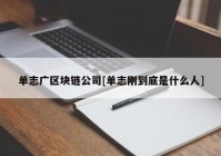 单志广区块链公司[单志刚到底是什么人]